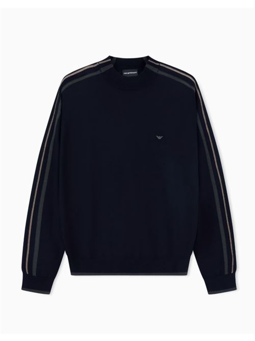 MAGLIONE COLOR BLOCK EMPORIO ARMANI | EM002423.AF14199FB070 NAVY DUAL STRIPE